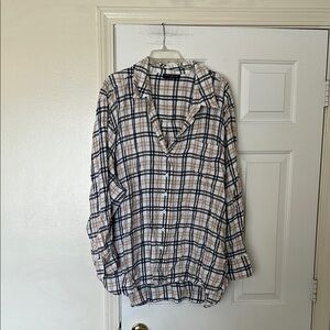 Lane Bryant Plaid Button-Up Shirt